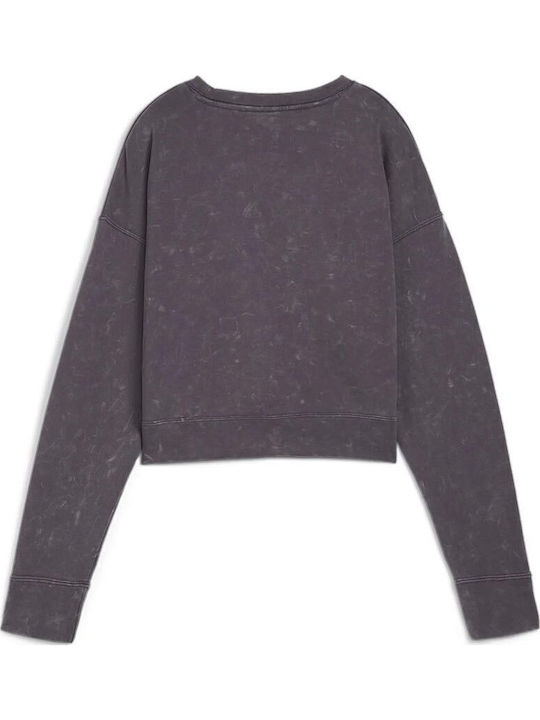 Cropped Women's Sweatshirt Gray