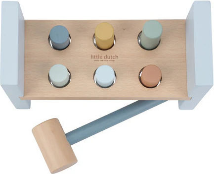 Little Dutch Spiel mit Hammer Forest Friends aus Holz für 12++ Monate