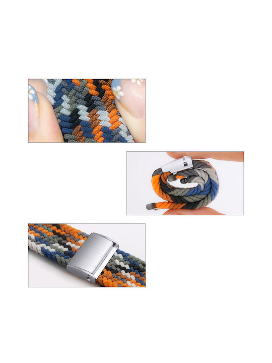 Hurtel Fabric Strap Fabric Braided Black White (Apple Watch 38/40/41/42mm)