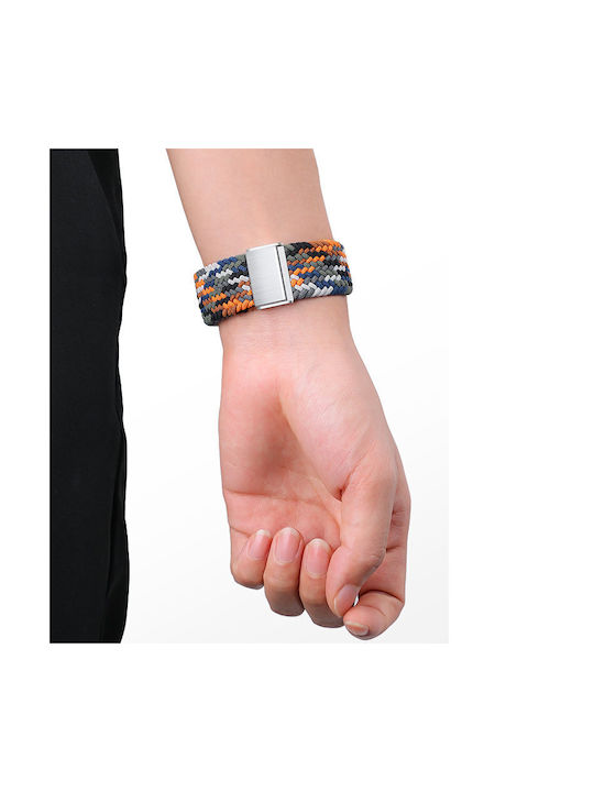 Hurtel Fabric Strap Fabric Braided Black White (Apple Watch 38/40/41/42mm)
