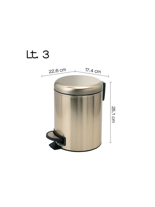 Gedy Metalic Perie de toaletă 3lt Auriu