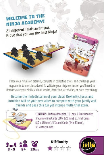 Επιτραπέζιο Παιχνίδι Ninja Academy για 3-5 Παίκτες 8+ Ετών (EN) Iello