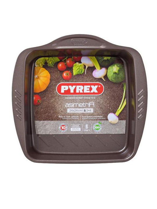 Pyrex Asimetria Tăvi de copt Rectangular Aluminiu cu Strat Antiaderent 24x24cm