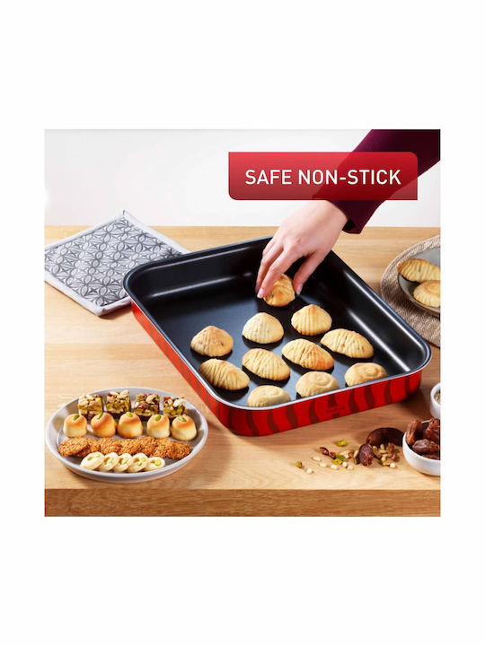 Tefal T-Flam Aluminum Rectangular Baking Pan with Non-stick Coating 31x24cm