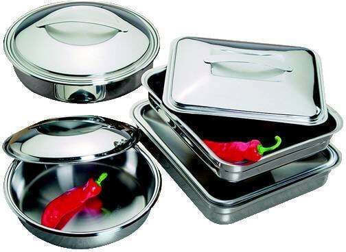 Cook-Shop Ταψί με Καπάκι από Ανοξείδωτο Ατσάλι 29x34cm