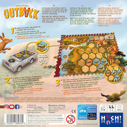 Board Game Outback for 2-4 Players 8+ Years Old (EN) Huch
