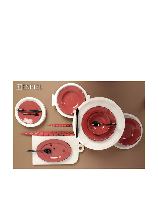 Espiel Liana Porcelain Salad Bowl Pink 25x25cm 6pcs