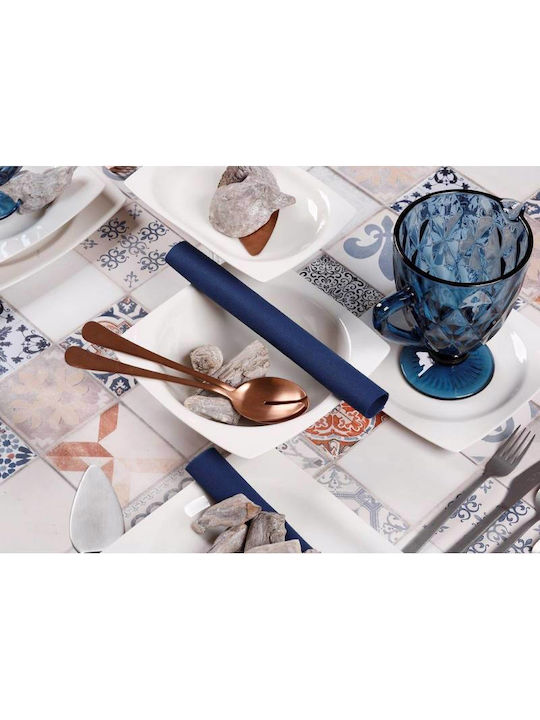 Cryspo Trio Quadro Σαλατιέρα από Πορσελάνη Λευκή 24x24cm
