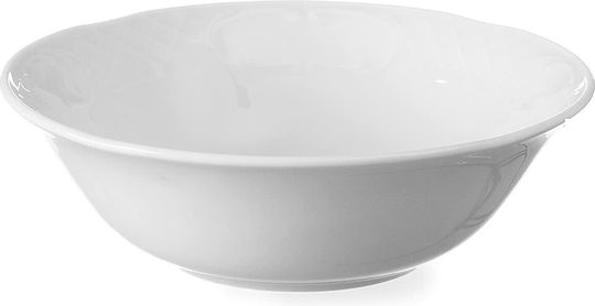 Güral Porselen Flora Porcelain Salad Bowl White 22x22cm
