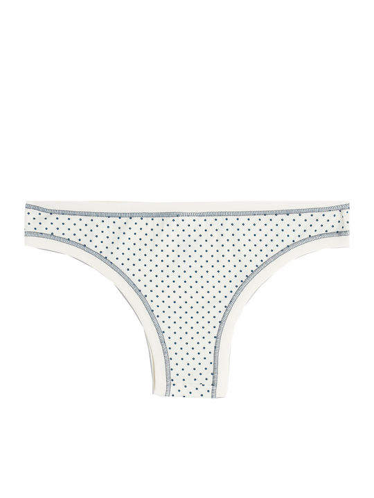 Brasiliano Γυναικεία Slip 3Pack Μπλε Ραφ-εκρού
