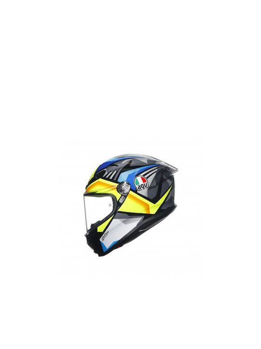 AGV K6 S Multi Flash Joan Black/Blue/Yellow Κράνος Μηχανής Full Face 1220gr με Pinlock