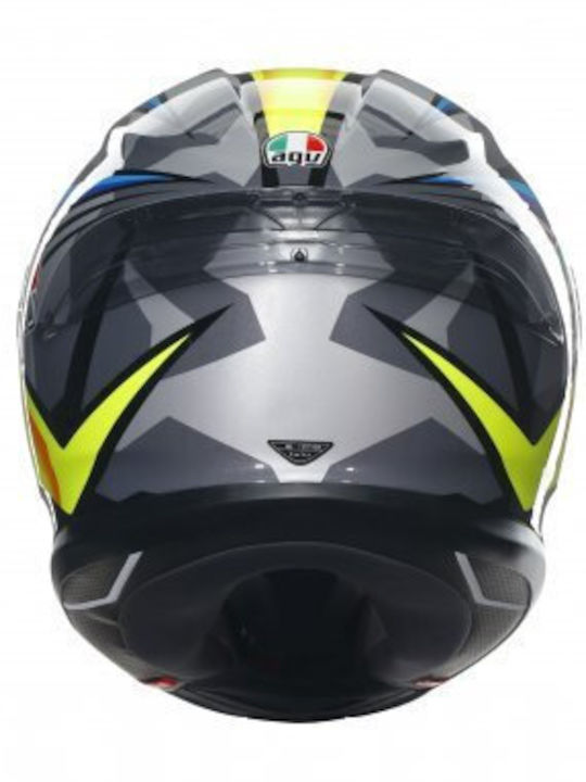 AGV K6 S Multi Flash Joan Black/Blue/Yellow Κράνος Μηχανής Full Face 1220gr με Pinlock