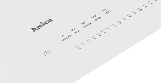 Amica Индукционен котлон Автономен 59.2x52.2εκ. Бял