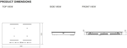 Bertazzoni Индукционен котлон Автономен 59x52εκ.