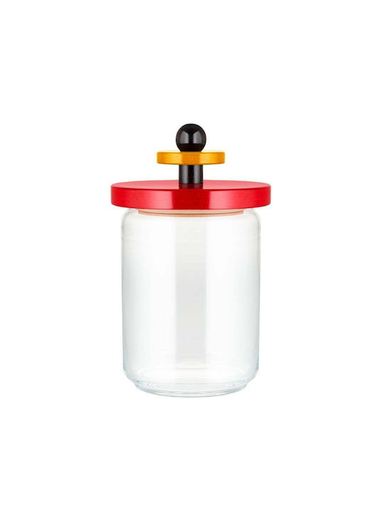 Alessi Vase General Use with Lid Glass Red 1000ml