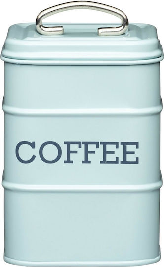 Kitchen Craft Living Nostalgia Coffee Box with Lid Metallic Green 11x11x17cm