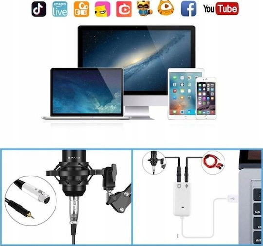 Puluz SB6439 Σετ Μικρόφωνο Clip On για Φωνητικά