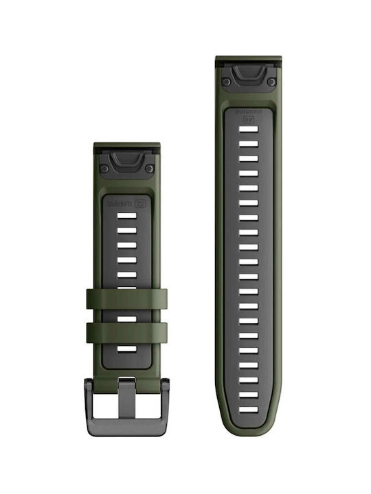 Garmin Quickfit 22 Strap Silicone Moss/Graphite (Fenix 5 / 5 Plus / 6 / 6 Pro / 7 / 7 Pro / 8 (47mm))