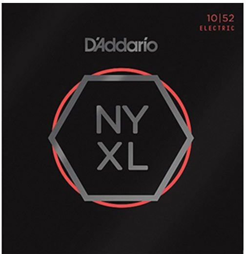 Daddario Set of Nickel Plated Steel Strings for Electric Guitar NYXL Light Top / Heavy Bottom 10 - 52"