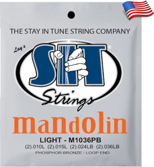 Sit Mandolin Σετ Χορδών Phosphor Bronze Μαντολίνου 10 - 38" Light