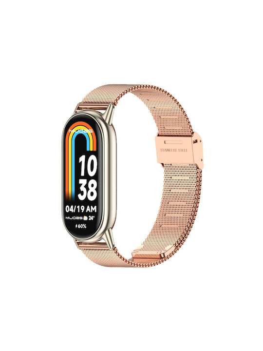 Tech-Protect MILANESEBAND Curea Oțel inoxidabil Rose Gold (Smart Band 8 / 8 NFC)