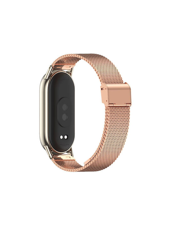 Tech-Protect MILANESEBAND Curea Oțel inoxidabil Rose Gold (Smart Band 8 / 8 NFC)