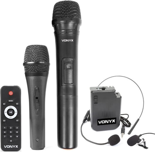 Vonyx Ηχείο Karaoke με Ασύρματα Μικρόφωνα AP1200PA 170.335 με 3 Μικρόφωνα και Τηλεκοντρόλ Μαύρο