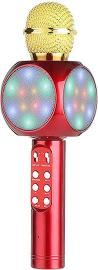 WSTER Mikrofon Karaoke Kabellos WS-1816 WS-1816 Rotes