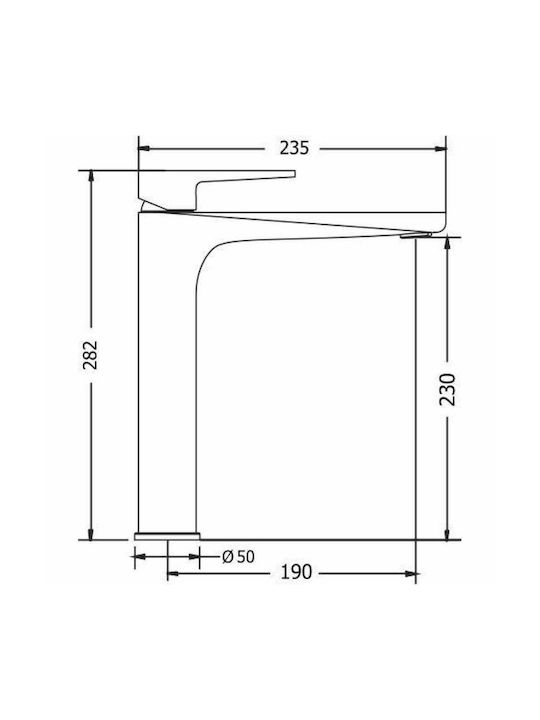 Viospiral Optima Plus Αναμεικτική Μπαταρία Νιπτήρα Ψηλή