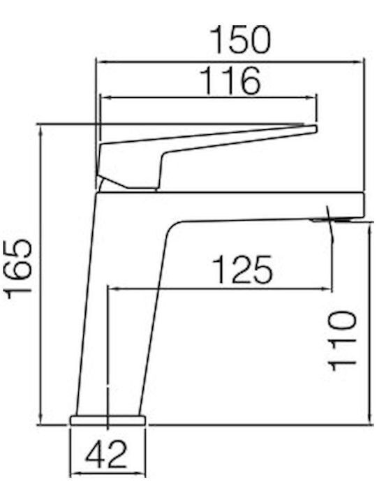 Excel 170125310 Mixing Sink Faucet Black