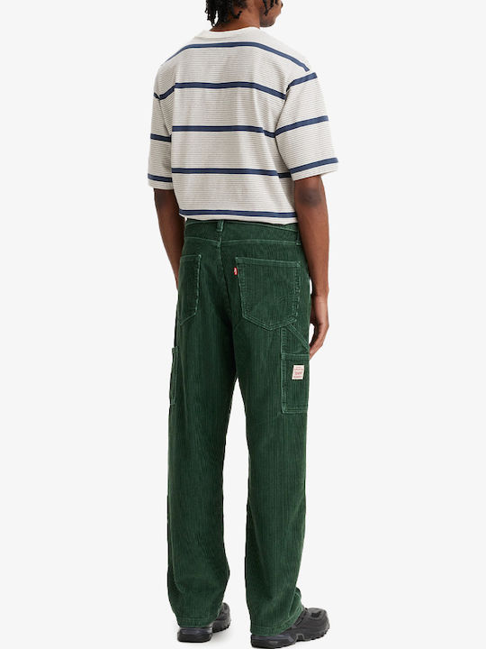 568 Trousers in Loose Fit Python Green