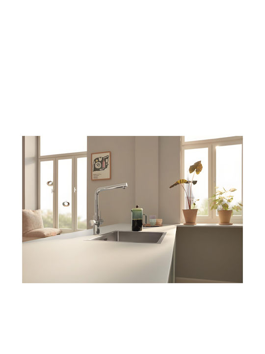 Grohe Pure Minta Μπαταρία Κουζίνας Πάγκου Ασημί