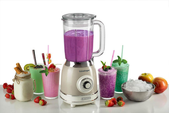 Ariete Vintage Blender With Glass Jug 1.5 Lt 1000W Beige