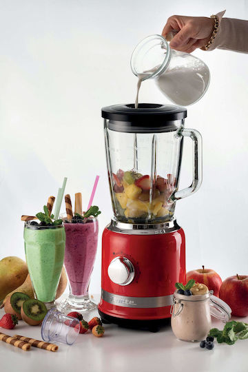 Ariete Moderna Blender Cu Cană Din Sticlă 1,5 L Putere 1000W Roșie