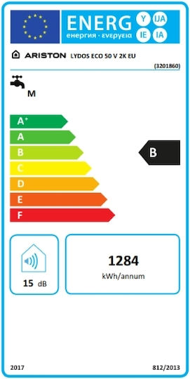 Ariston Lydos Eco Θερμοσίφωνας 50lt Glass Κάθετος 2kW