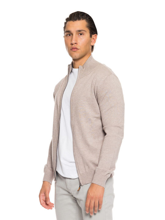 Biston Men's Knitted Cardigan Beige