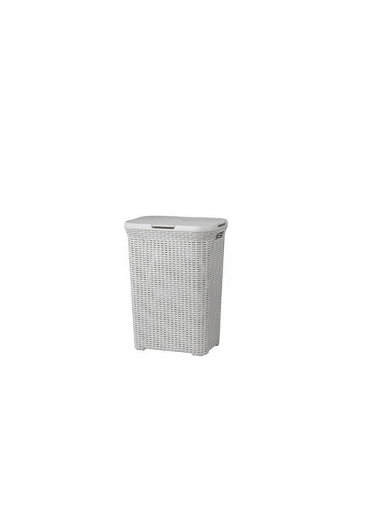 Curver Ribbon Coș De Rufe Din Paie 60L Cu Capac 44x45x61,5cm Gri