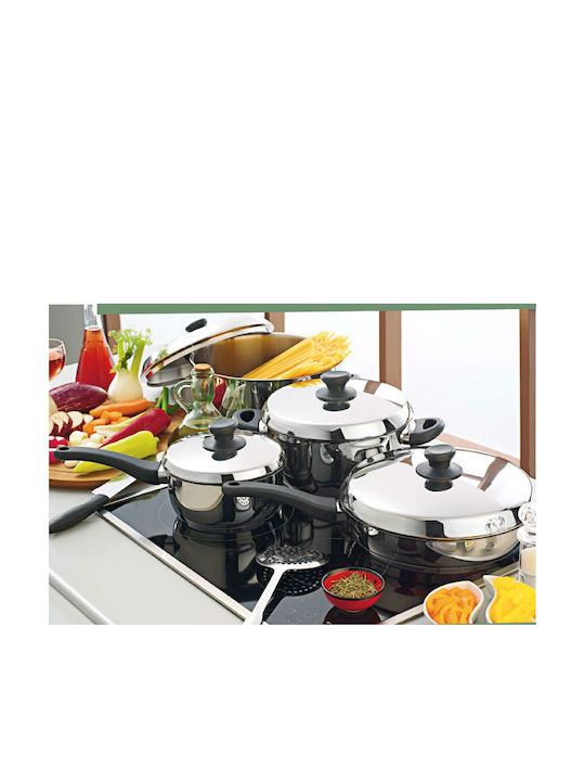 Pyramis Zeon Deep Stainless Steel Pot 2.3lt / 18cm