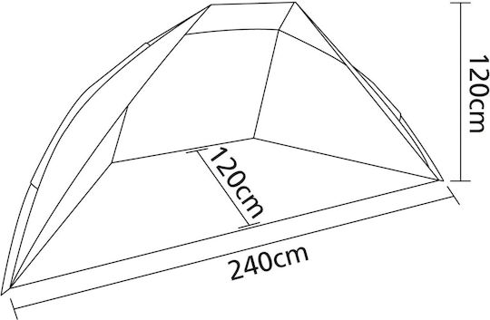 Beach Tent Blue 120x240cm