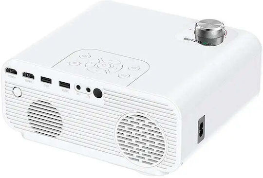 BlitzWolf BW-V5Max Mini Projector LCD Full HD LED Lamp with Built-in Speakers White