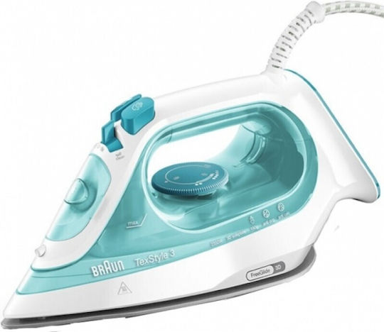 Braun TexStyle 3 SI 3041 GR Σίδερο Ατμού 2350W με Κεραμική Πλάκα και Συνεχόμενη Παροχή 45gr/min