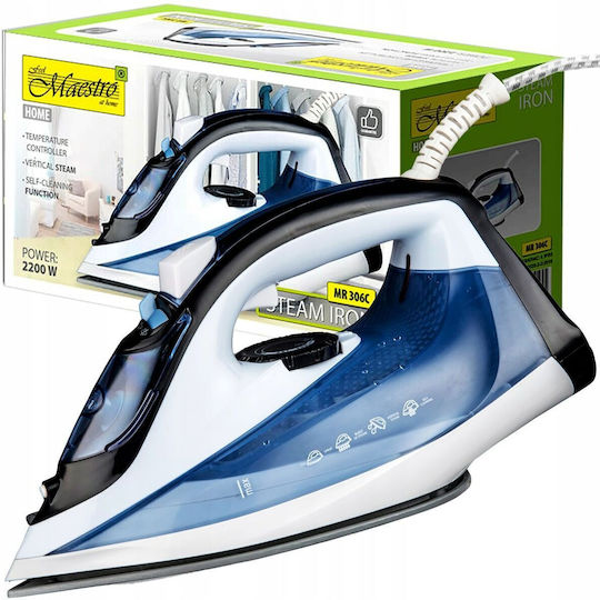 Maestro Fier de Călcat cu Aburi 2200W cu Talpă Ceramică