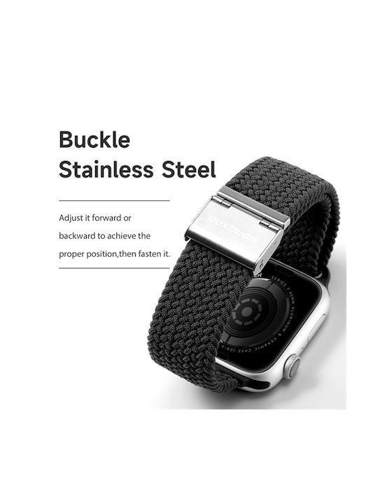 Dux Ducis Strap (Mixture II Version) Armband Stoff Schwarz (Apple Watch 38/40/41/42mm)
