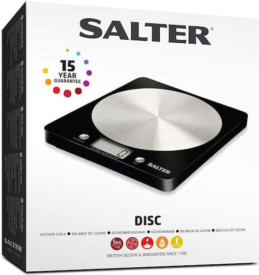 Salter 1036 Digital Kitchen Scale 1gr/5kg Black