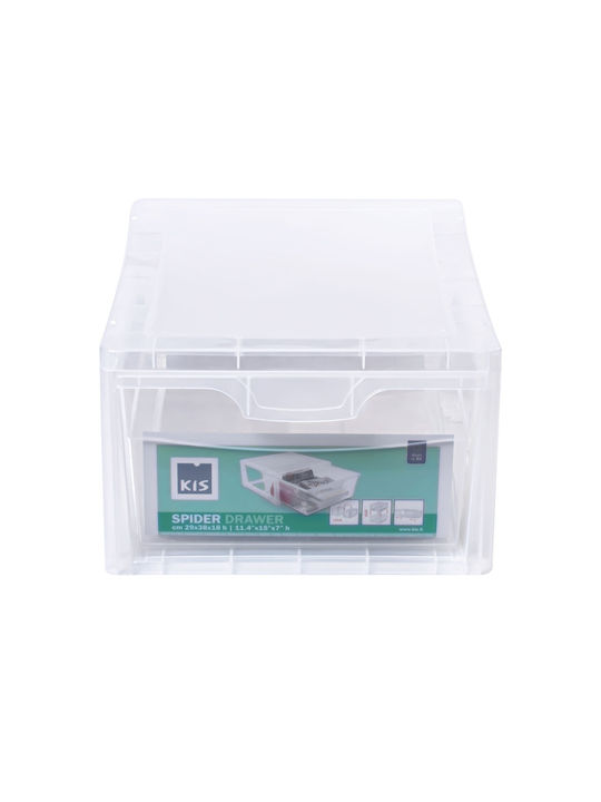 Kis Spider Plastic Storage box with Cap Transparent 29x38x18cm 1pcs