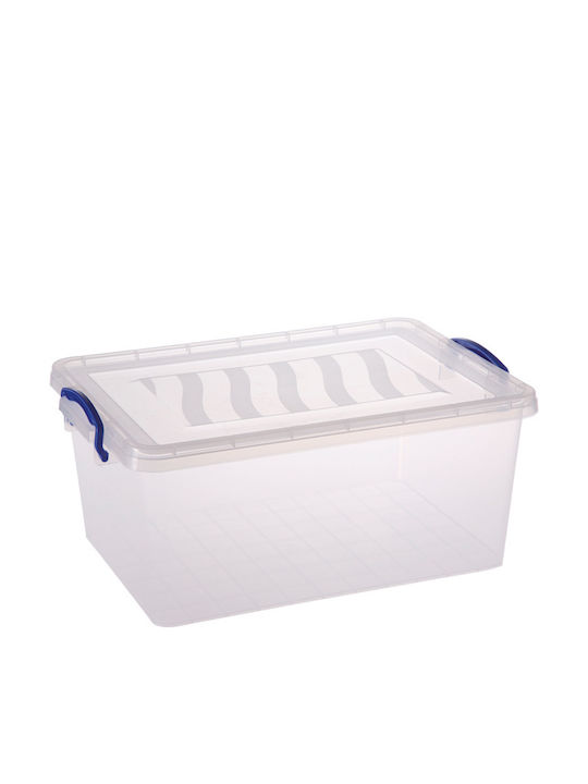 Viosarp Plastic Storage box with Cap Transparent 50x35x21cm 1pcs