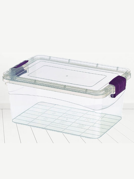Sidirela Plastic Storage Box with Lid Transparent 1.2lt