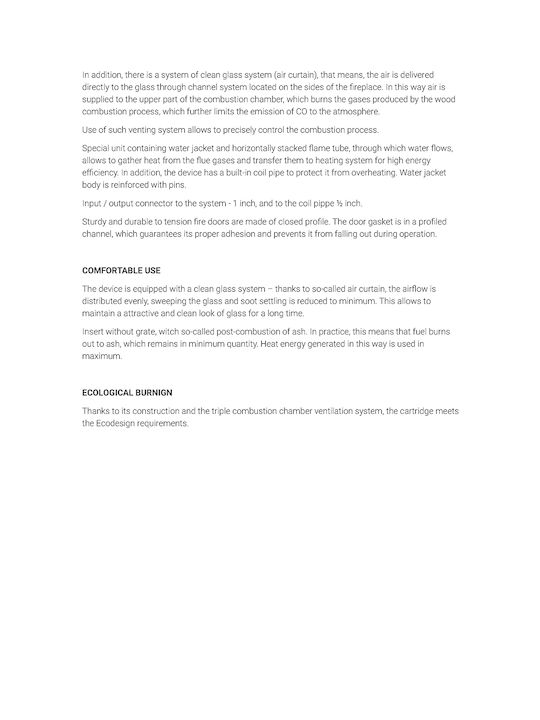 Kratki MBM PW 10 L BS W Kaminofen Holz Heizkörper 12kW Linke Ecke mit einer zu öffnenden Tür Geschlossenes Ausdehnungsgefäß