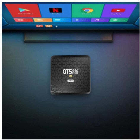 Andowl ТВ кутия QT5 4K Pro Q-T5 4K UHD с WiFi USB 2.0 2GB RAM и 16GB Памет за съхранение с Операционна система Android 10.0