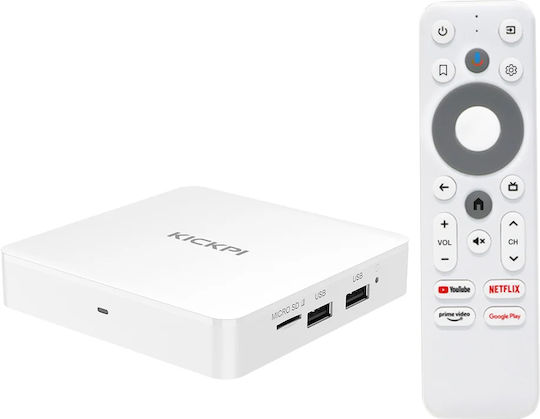 Zehnder TV Box KICKPI-KP1 4K UHD with WiFi USB 2.0 2GB RAM and 32GB Storage Space with Operating System Android 11.0 and Google Assistant